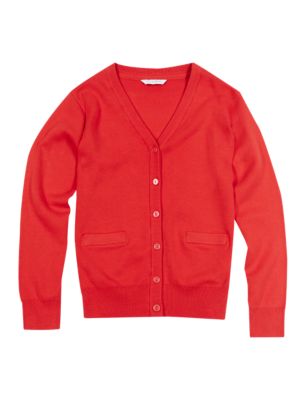 Girls&#39; Cotton Rich Cardigan with StayNEW&trade;